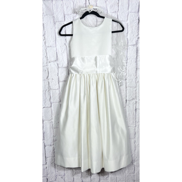 Us Angel First Communion Party Special Occasion Flower Girl Dress Ivory SIze 12 - Picture 3 of 10